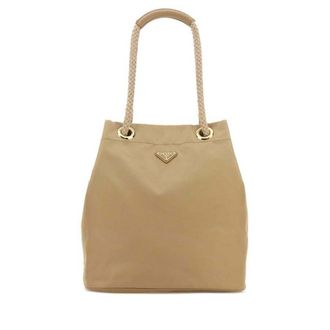 Prada Beige Re-Nylon Large Prada Mariner Bucket Bag Cammello Borse A Secchiello