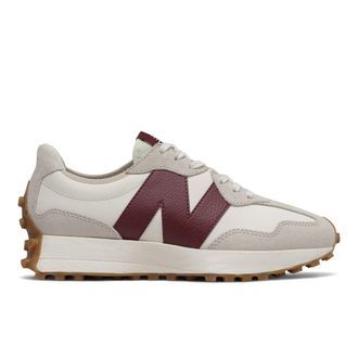 New Balance Sneaker NEW BALANCE WS327, Damen, Gr. 36,5, rot (sanftes wei&szlig;, bordeaux), Leder, Synthetik, Schuhe Sneaker