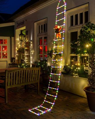 OEM Guirnalda De Luces Navide&ntilde;as El&eacute;ctricas De 3 M, Escalera Con Pap&aacute; Noel, 8 Modos, Resistente Al Agua, Para Decoraci&oacute;n Navide&ntilde;a En Interiores Y Exterior