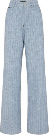 Philipp Plein Denim 5-pocket broek - Dames - Wijde Broeken - Blauw - W26 - Denim - Broeken