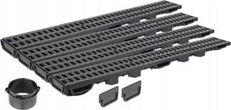 OEM Drenaje Lineal H55 Rejilla De Pl&aacute;stico Hasta 1,5 Toneladas A15 Set 4m Aquer