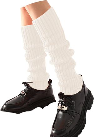 Generic Leg Warmers, Ladies Girls Winter Boot Cuffs Warm Knee Warmer Socks Boot Cuffs, 80s 90s Crochet Leg Warmers for Ballet Dance Yoga Ice Skating Party Win