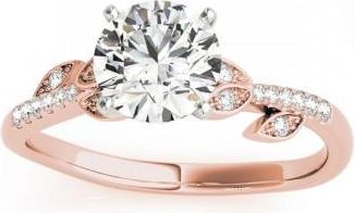Allurez Diamond Vine Leaf Engagement Ring Setting 14K Rose Gold (0.10ct)