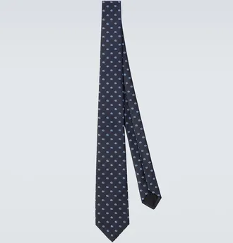 Gucci Double G silk jacquard tie