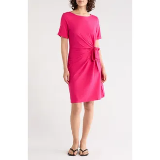 DKNY Faux Wrap Dress in Dark Hot Pink at Nordstrom Rack, Size X-Small
