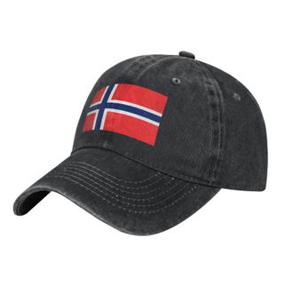 Generic Norway Flag Baseball Cap Norway Flag Print Hat Summer Cotton Washed Sun Hat Adjustable Uv-Protection Cap Sports Events Souvenir Gift Football Rugby Bl