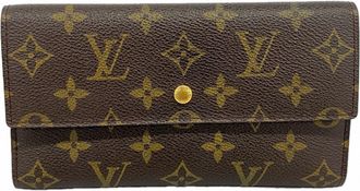 Louis Vuitton Brown Long Wallet (Tri-Fold) (Pre-Owned)