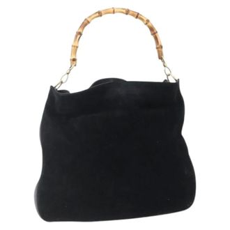 Gucci Pre-owned Handtas - Dames - Pre-owned - Zwart - Maat: ONE Size Su&egrave;de