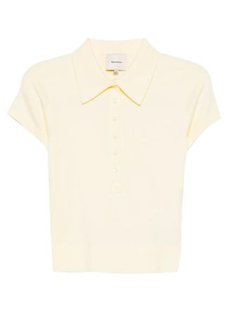 Reformation Bentley polo top - women - Spandex/Elastane/Organic Cotton/Nylon - S - Neutrals