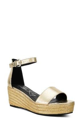 London Rag Utah Platform Wedge Espadrille Sandal in Gold at Nordstrom Rack, Size 9