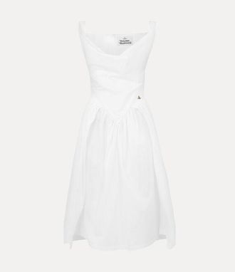 Vivienne Westwood Sunday Dress Compact Poplin White 38 Women