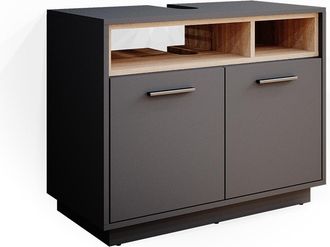 Vicco Mueble Bajo Lavabo Beatrice, Antracita, 80 X 64 Cm Vicco