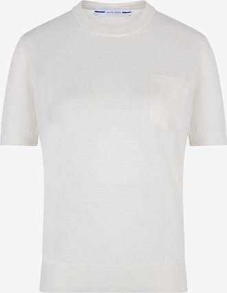 Jacob Cohen Kurz&auml;rmeliger Pullover aus Schurwolle