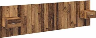 vidaXL Cabecero Con Mueble Con Caj&oacute;n 3 Pcs Madera Envejecida Vidaxl