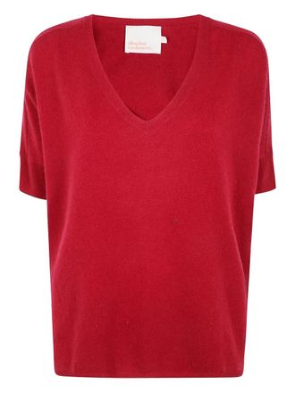 Absolut Cashmere Maglione con scollo a V - Rosso