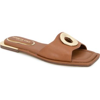 Kenneth Cole Asher Slide Sandal in Tan Leather at Nordstrom Rack, Size 8.5
