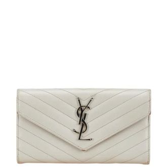 Saint Laurent Pre-owned Wallets, female, White, Size: ONE SIZE Pre-owned Vintage Wallet