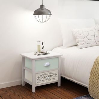 vidaXL Vidaxl - Mesitas De Noche De Estilo Franc&eacute;s De Madera 2 Unidades
