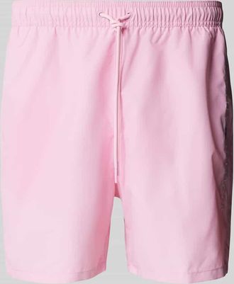 Tommy Hilfiger Regular Fit Badeshorts mit Label Stitching in Rosa, Größe XXL
