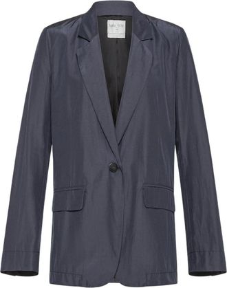 Forte_Forte Chic Ombra Jas - Dames - Blazers - Blauw - S - Wol - Jassen