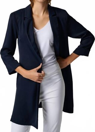 Joseph Ribkoff Classic Long Blazer In Midnight Blue