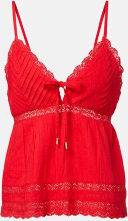 Melissa Odabash Beatrice cotton and linen top