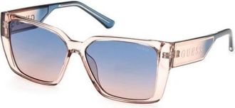 Guess Vierkante Zonnebril - Dames - Zonnebrillen - Beige - 56 MM - Accessoires