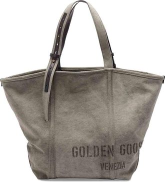 Golden Goose 247 Ew Canvas Shopping Bag With Print