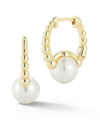 Glaze Jewelry 14K Over Silver 8.5Mm Pearl Earrings
