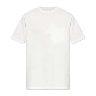 Maison Margiela T-Shirts, male, White, Size: L Taped Cotton Jersey T-shirt