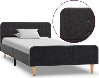 vidaXL Estructura De Cama De Arpillera Gris Oscuro 100x200 Cm Vidaxl