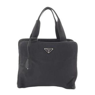 Prada Pre-owned Handbags, female, Black, Size: ONE SIZE Pre-owned Nylon Handbag