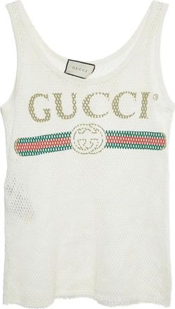 Gucci Canotta con logo - Toni neutri
