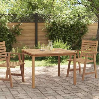vidaXL Vidaxl - Mesa De Comedor De Jard&iacute;n Madera Maciza De Teca 110x110x77 Cm