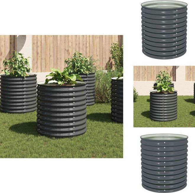 vidaXL Vidaxl - Lit surlev de jardin 80x80x81 cm Acier galvanis Gris -  Jardiniere Exterieure - Pot De Fleurs Extrieur - Bac Plante - Lit Surlev  Jardin ds 127,64  - sur Stylight