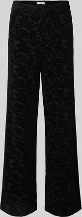 Brax Brax Wide Fit Stoffhose mit Allover-Print Modell Maine in Black, Größe 34