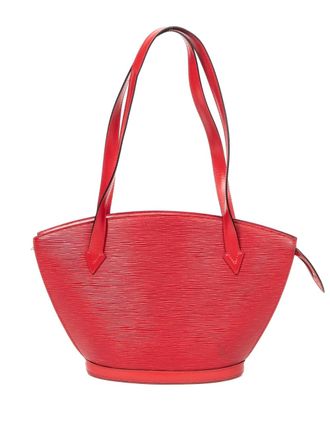 Louis Vuitton embossed-leather top-handles tote bag - Red