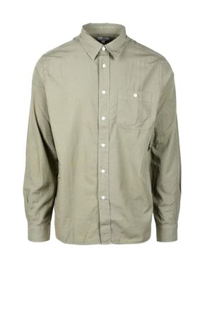 Woolrich Olive Green Structured Cotton Shirt