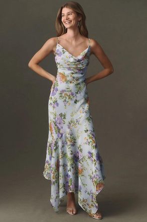 BHLDN Scoop-Neck Chiffon Maxi Dress