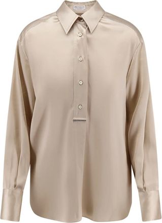 Brunello Cucinelli Mujer, Blusas y Camisas, Beige, Talla: S