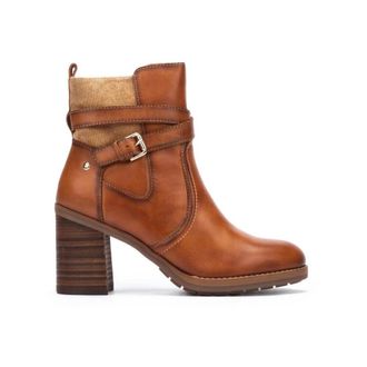Pikolinos Pompeya Laars met Hak en Rits - Dames - Laarzen met Hak - Bruin - 35 EU - Leer - Schoenen