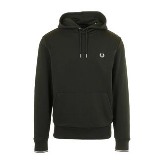 Fred Perry Hoodies, male, Green, 2XL, Tipped Hooded Jumper