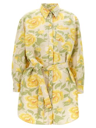 Kenzo Womens Peonies Kimono Sleeve Dress