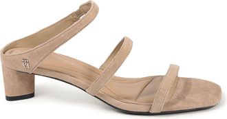 Tommy Hilfiger Womens Suede Leather Block Heel Sandals - Khaki - Size EU 38