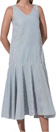 Lusana Justin Poplin Midi Dress In Olive