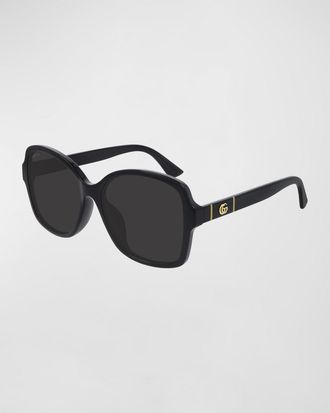 Gucci Square Monochromatic Sunglasses