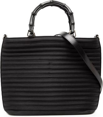 Gucci Pre-owned Gucci Nylon Bamboo Satchel Ladies 000 1998 0588