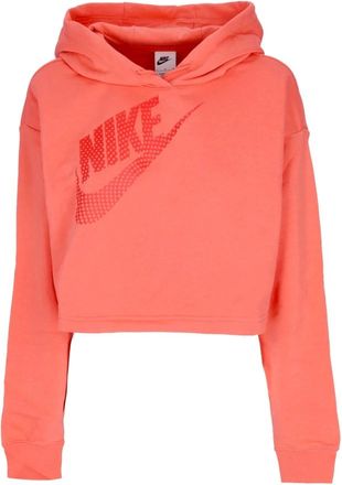 Nike Magic Ember Cropped Hoodie Sportswear - Dames - Sportshirts - Roze - L - Katoen - Fitness