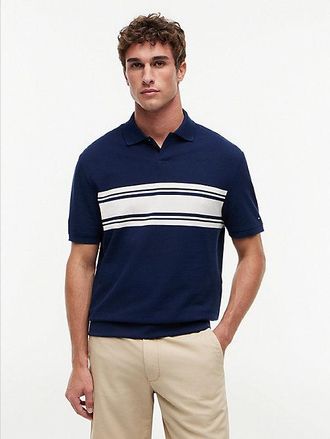 Tommy Hilfiger Classic Fit Stripe Pique Polo Shirt
