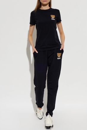 Moschino T-shirt From The Active Line, Womens, Black